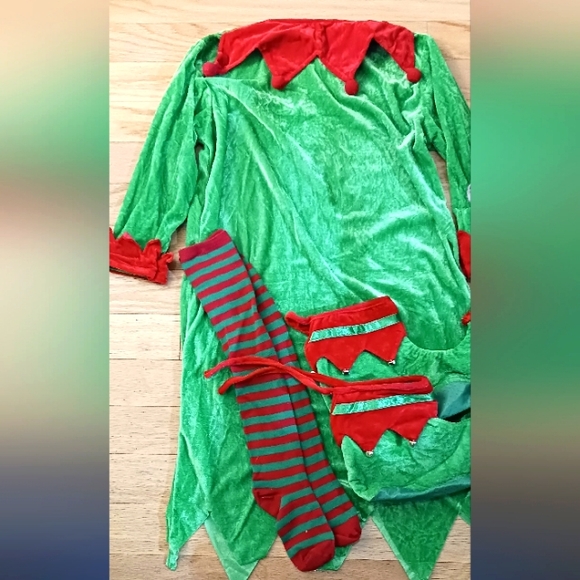Christmas Party Fun Holiday Elf Costume - Picture 1 of 4
